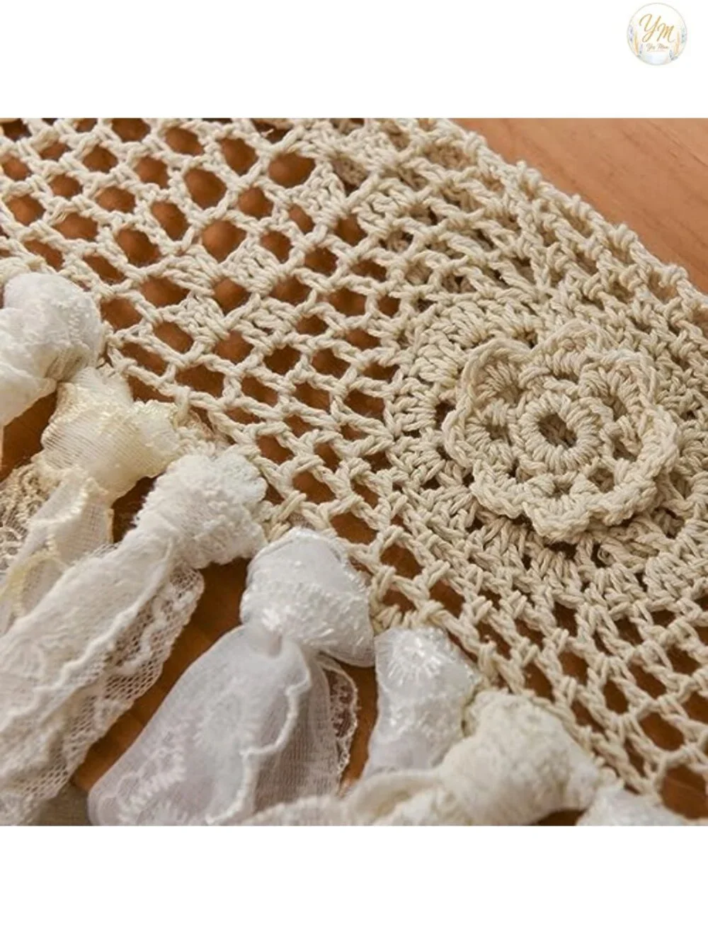 Lace Kitchen Valances Hand Crochet Curtains for Windows Bohemian Cafe Curtains